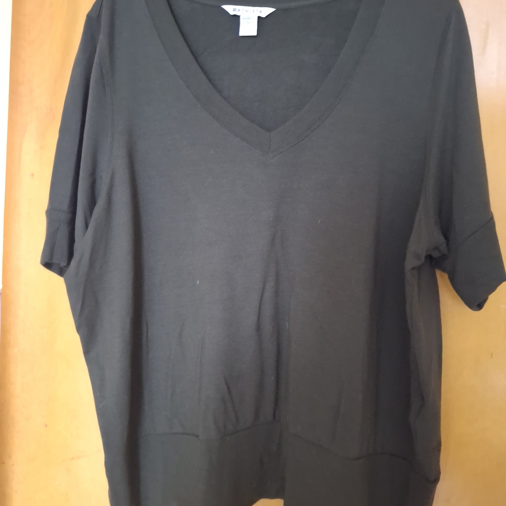Athleta Black Relaxed Boxy Short Sleeve Tee
